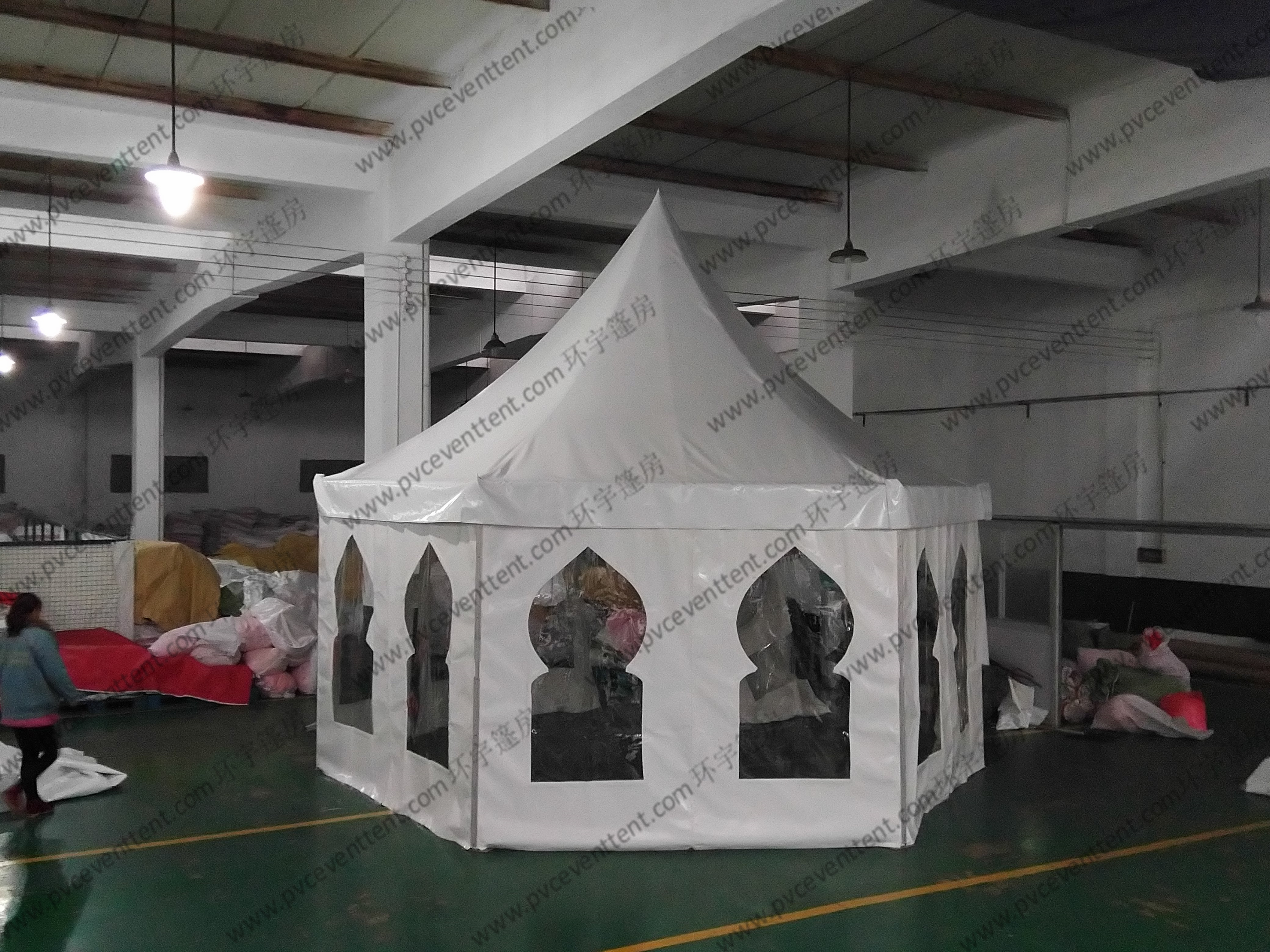Aluminum Waterproof Pagoda Party Tent , High Peak Tents With Muslim Windows
