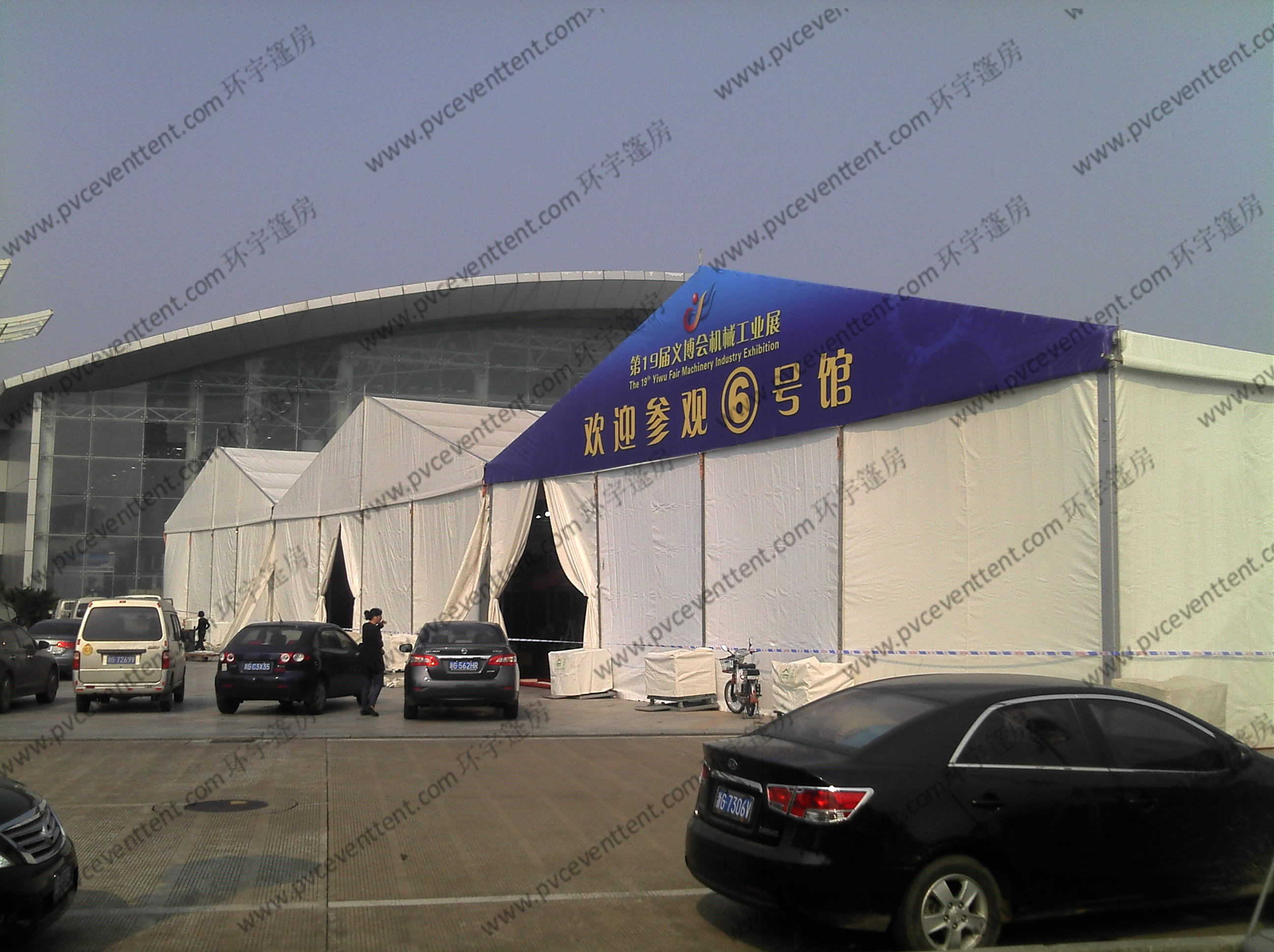 Fire Prevention Art Show Tents 25 x 90m Colorful Cover Automatic With Rolling Shutter